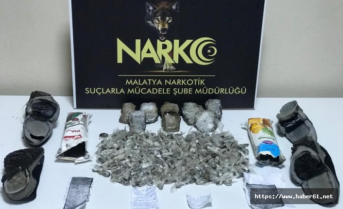 Ayakkabı tabanında esrar sevkiyatı