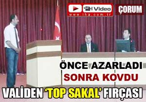 Vali'den top sakal fırçası