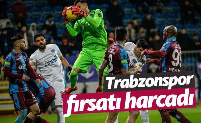 Trabzonspor Avrupa yolunda fırsat kaçırdı