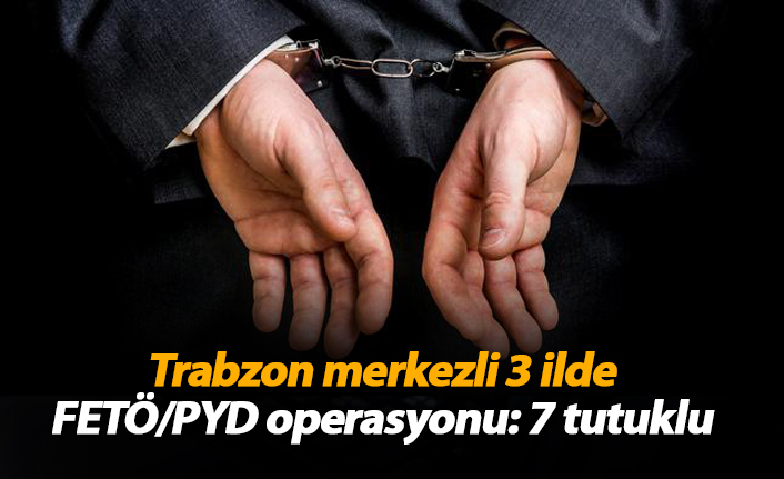 Trabzon merkezli 3 ilde FETÖ/PYD operasyonu: 7 tutuklu