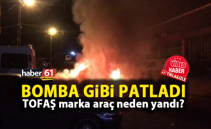 Akçaabat'ta araç bomba gibi patladı!