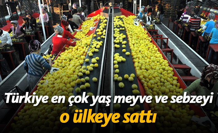 Türkiye en çok yaş meyve ve sebzeyi o ülkeye sattı