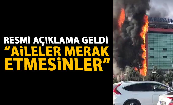 Trabzon'da üniversitede çıkan yangın için resmi açıklama geldi!