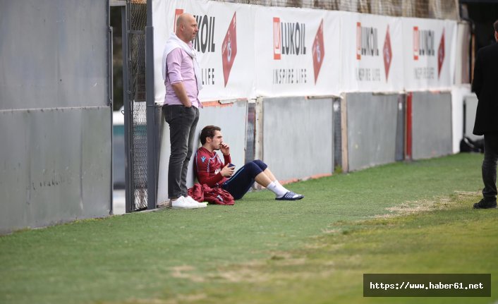 Trabzonspor'un genç yıldızı antrenmanı kenardan izledi