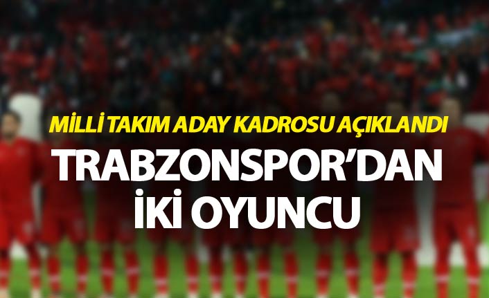 Milli Takım Aday kadrosu açıklandı - Trabzonspor'dan iki oyuncu