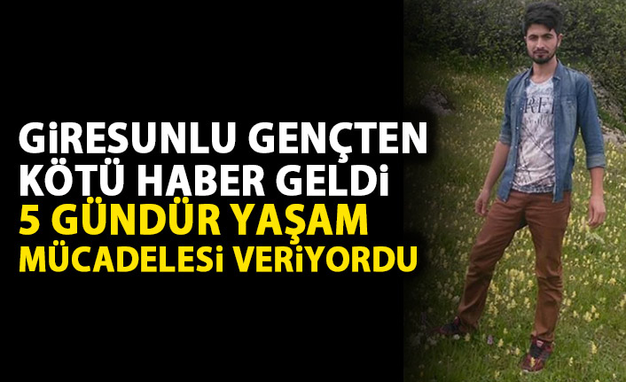 Giresunlu genç kurtarılamadı!