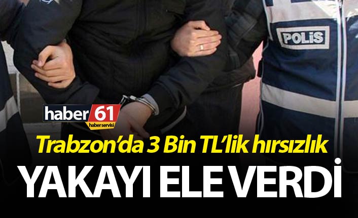 Trabzon’da 3 Bin TL’lik hırsızlık - Yakayı ele verdi