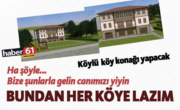 Trabzon'da köylülerden örnek proje!