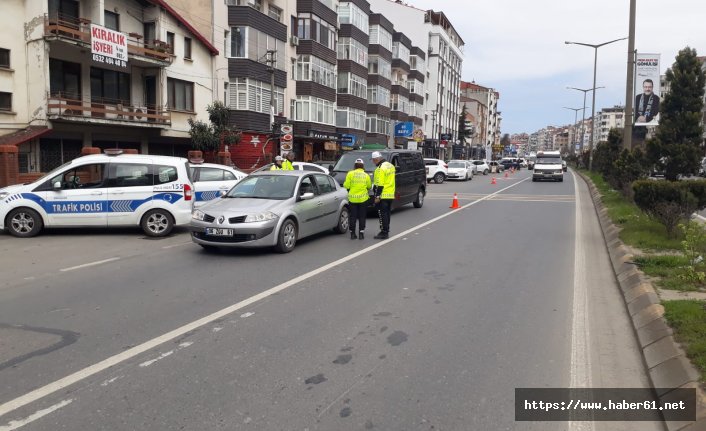 Trabzon trafiği havadan denetlendi