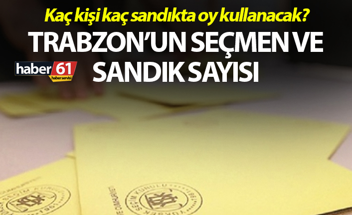 Kaç kişi kaç sandıkta oy kullanacak? - Trabzon’un seçmen ve sandık sayısı