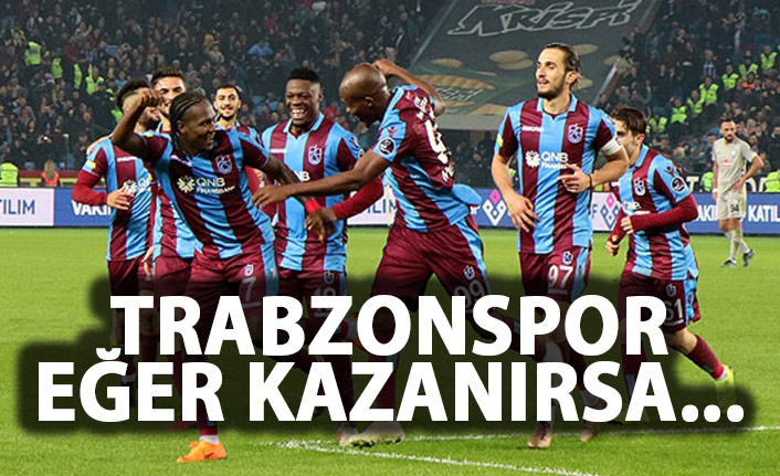 Trabzonspor kazanırsa ilk yarıyı geçecek