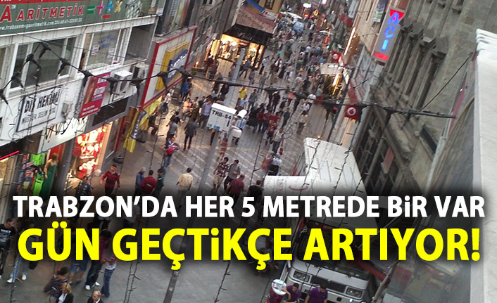 Trabzon'da her  5 metrede bir telefon satıcısı