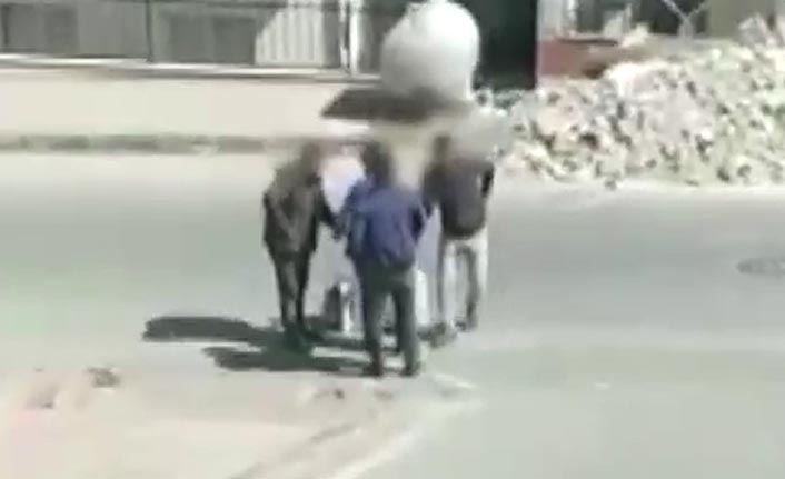 Omzunda kombi ile polise yakalandı