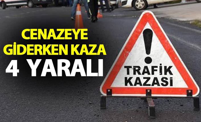 Gümüşhane'ye cenazeye giderken kaza 4  yaralı
