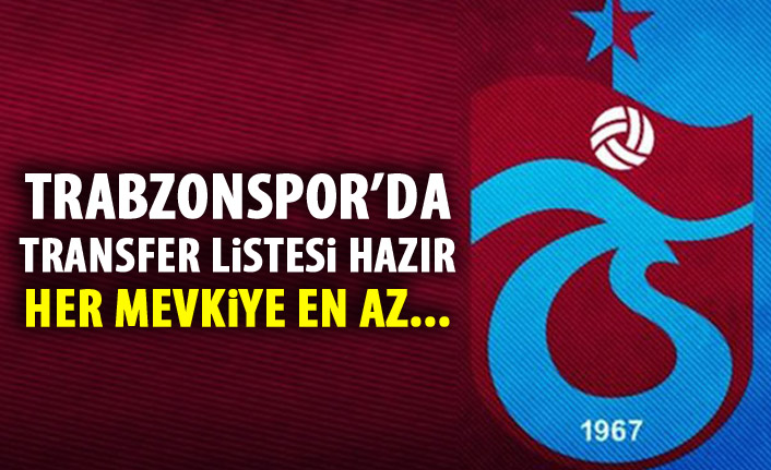 Trabzonspor'da transfer listesi hazırlandı! Her mevki için...