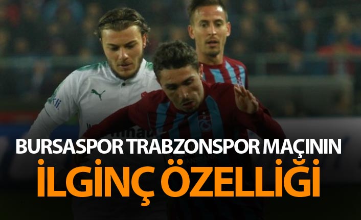 Bursaspor Trabzonspor maçının ilginç özelliği