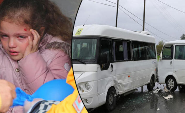 Muğla'da öğrenci servisleri çarpıştı: 4 yaralı
