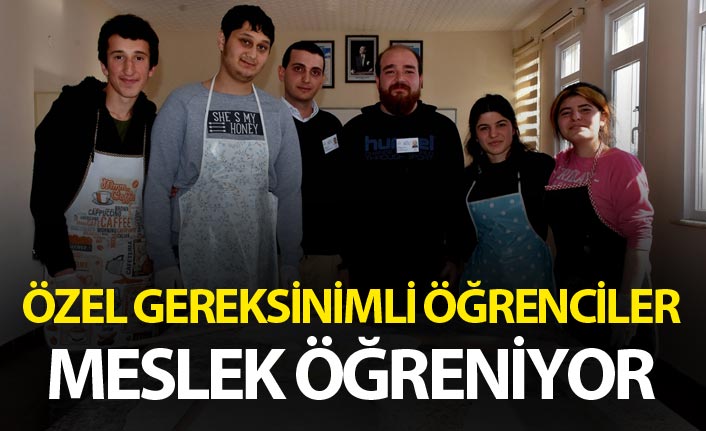 Trabzon'da özel gereksinimli öğrenciler meslek öğreniyor