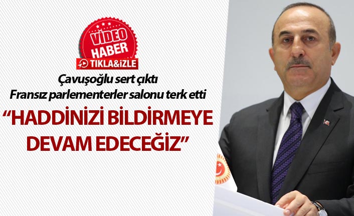 Çavuşoğlu sert çıktı, Fransız parlementerler salonu terk etti