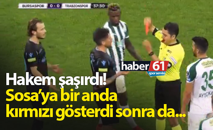 Bülent Yıldırım Sosa'ya yanlışlıkla kırmızı kart gösterdi