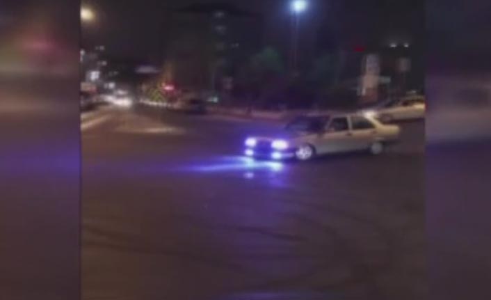 Asker konvoyunda “drift” terörü kamerada