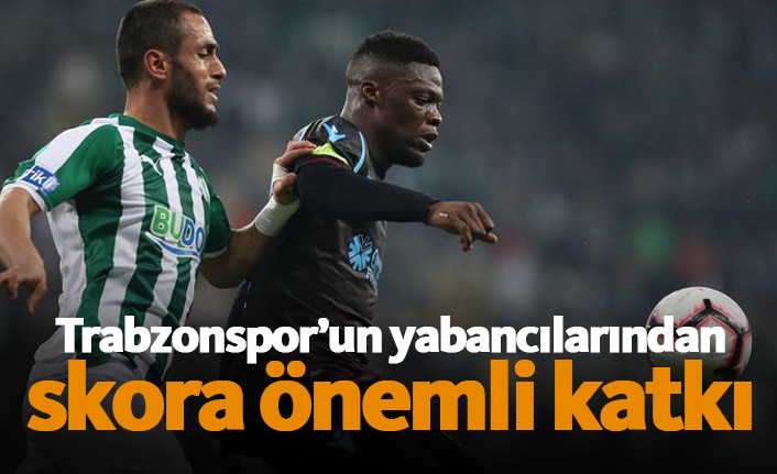 Trabzonspor'un yabancılarından skora önemli katkı