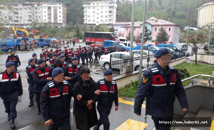 Trabzon'da jandarmadan şafak baskını