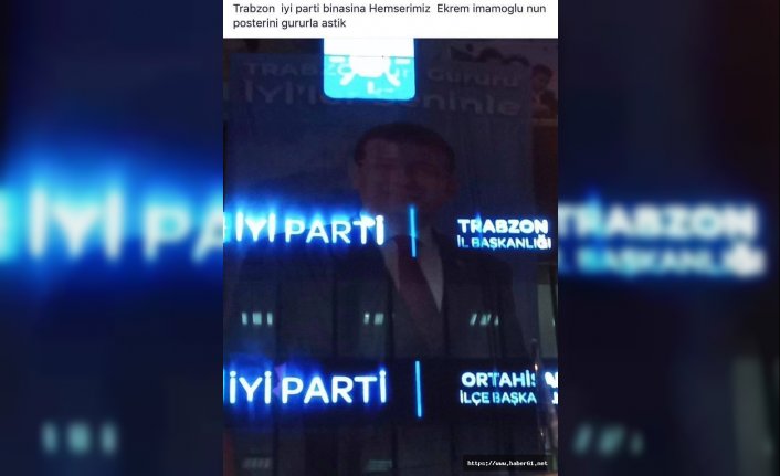 Trabzon meydanında dev İmamoğlu posteri