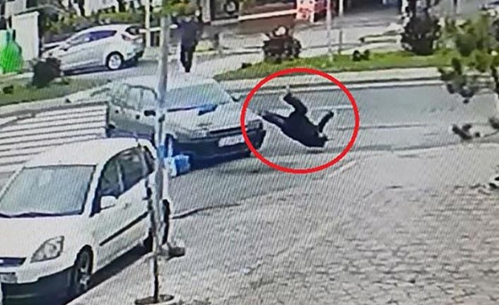 Metrelerce uçtu, burnu bile kanamadı!