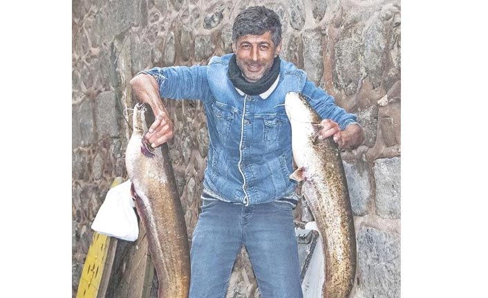 Gece attığı ağı görünce...