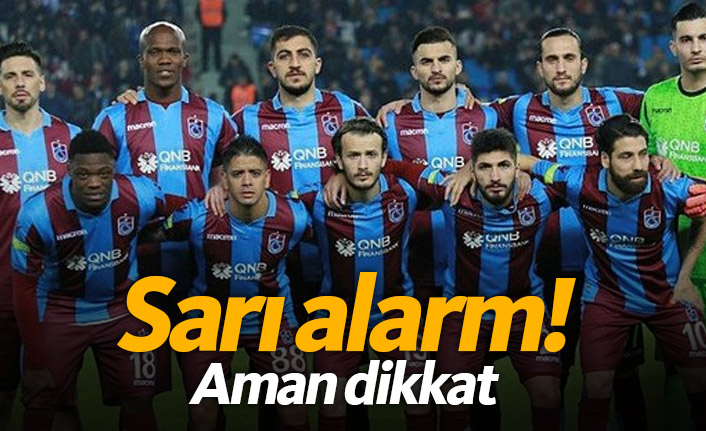 Trabzonspor'da Malatya maçı öncesi sarı kart alarmı. 5 futbolcu sınırda. 20 Nisan 2019