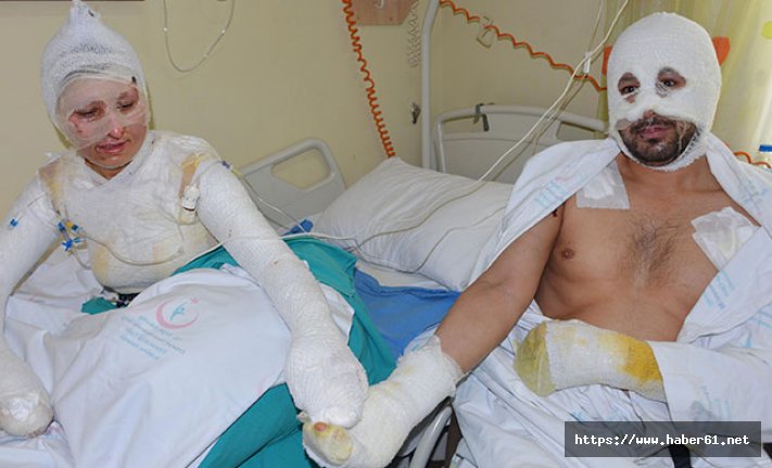 Tüp bebek için geldiler, yangında hastanelik oldular