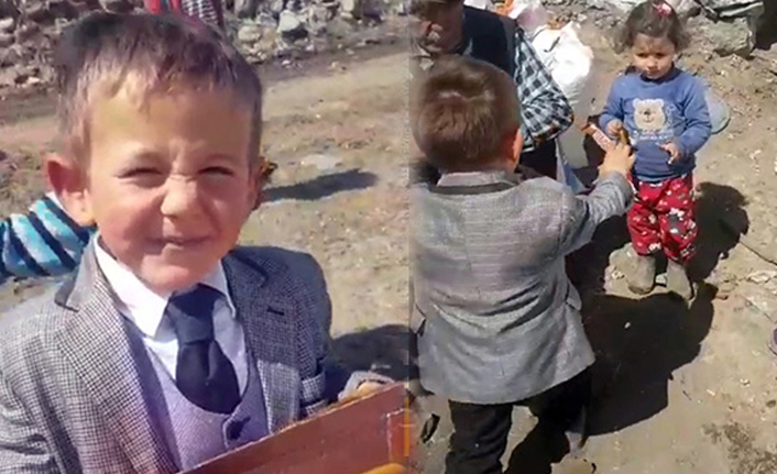 Çikolata vaadi sunan küçük muhtar adayı sözünü tuttu!