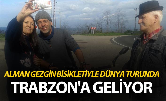 Alman gezgin, bisikletiyle dünya turunda - Trabzon'a geliyor