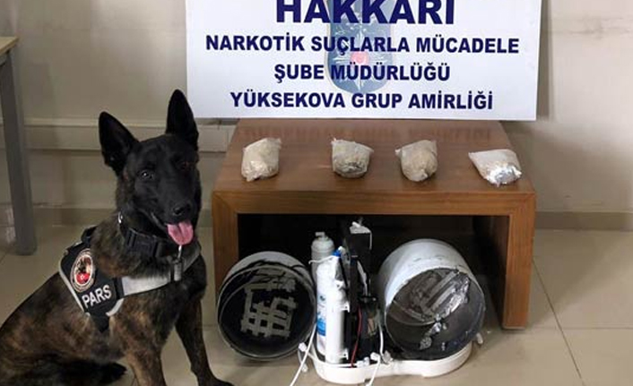 Durdurulan kargo aracından...