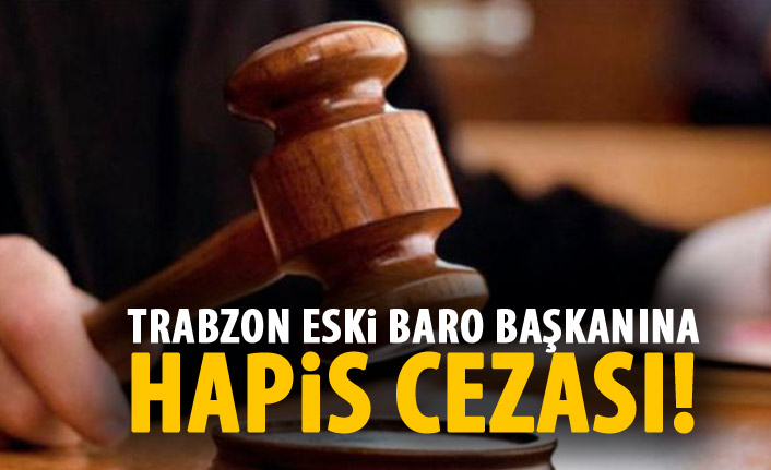 Trabzon eski baro başkanına hapis cezası