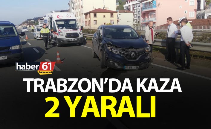 Sürmene’de Otomobil Refüje Çarpıp Otobüse Vurdu: 2 Yaralı