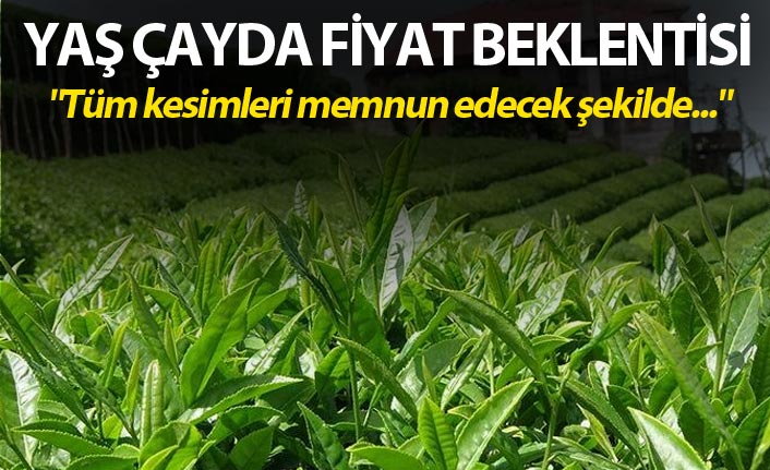 Yaş Çayda fiyat beklentisi - "Tüm kesimleri memnun edecek şekilde..."