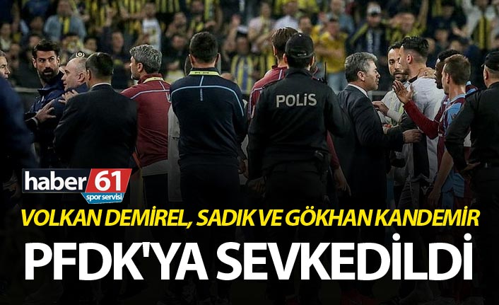 Volkan Demirel, Sadık ve Gökhan Kandemir PFDK'ya sevkedildi