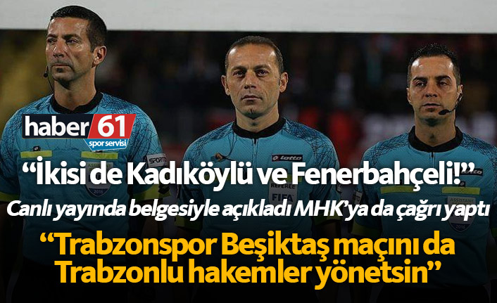 Fenerbahçe Trabzonspor maçının yan hakemleri Kadıköylü ve Fenerbahçeli!