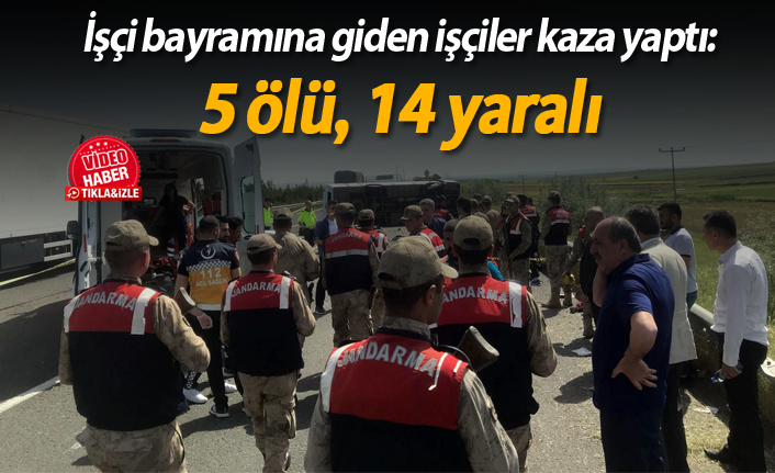 İşçi bayramına giden işçiler kaza yaptı!