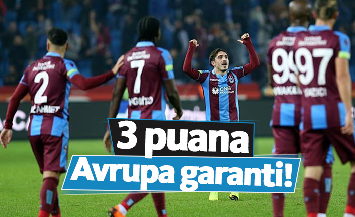 Trabzonspor 3 puana Avrupa'yı garantiliyor