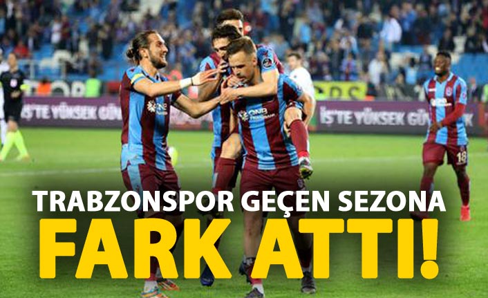 Trabzonspor geçen sezona fark attı