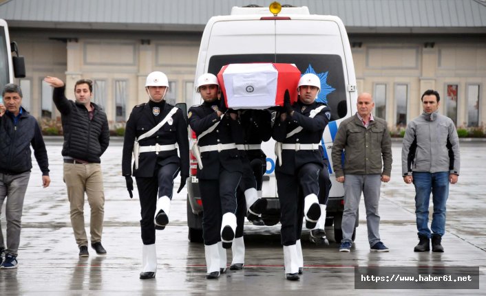 Şehit polisin cenazesi Bayburt'a gönderildi