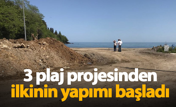 Araklı'da plajların yapımı başladı