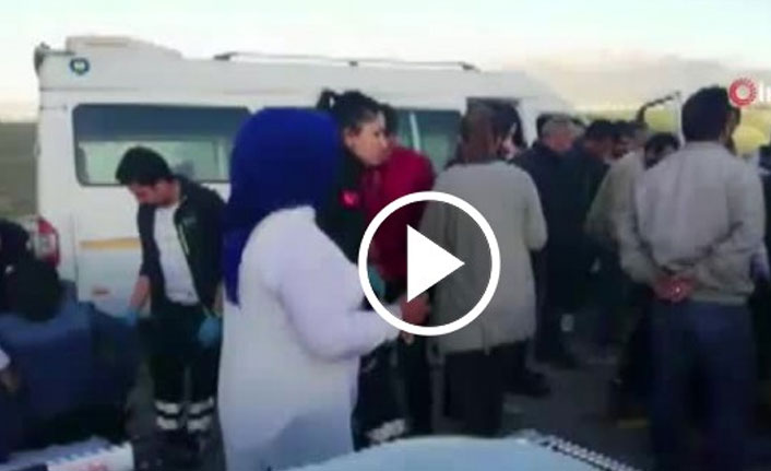 İşçi servisi kaza yaptı: Yaralılar var