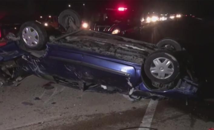 Otomobil devrildi - 1 Ölü 4 yaralı