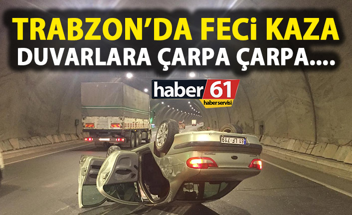 Akyazı tünelinde feci kaza! Duvarlara çarparak….
