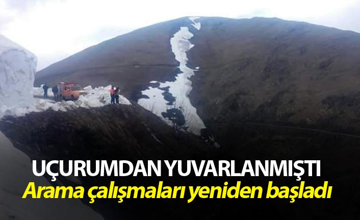 Uçurumdan yuvarlanan kayıp gazeteciyi arama çalışmaları yeniden başladı