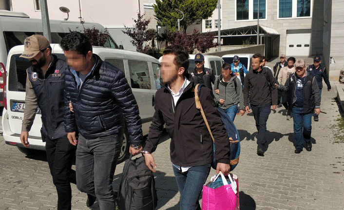 Samsun merkezli FETÖ operasyonunda 6 zanlı adliyeye sevk edildi